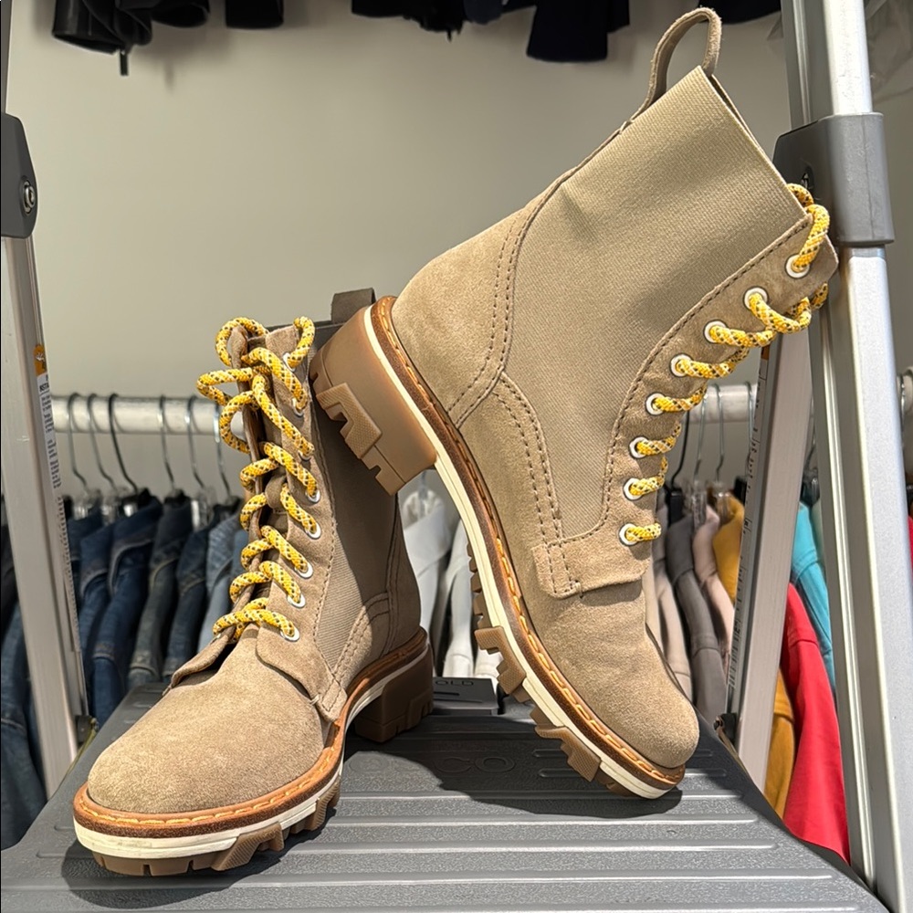 Rag & Bone Lace-Up Boots with Yellow Laces